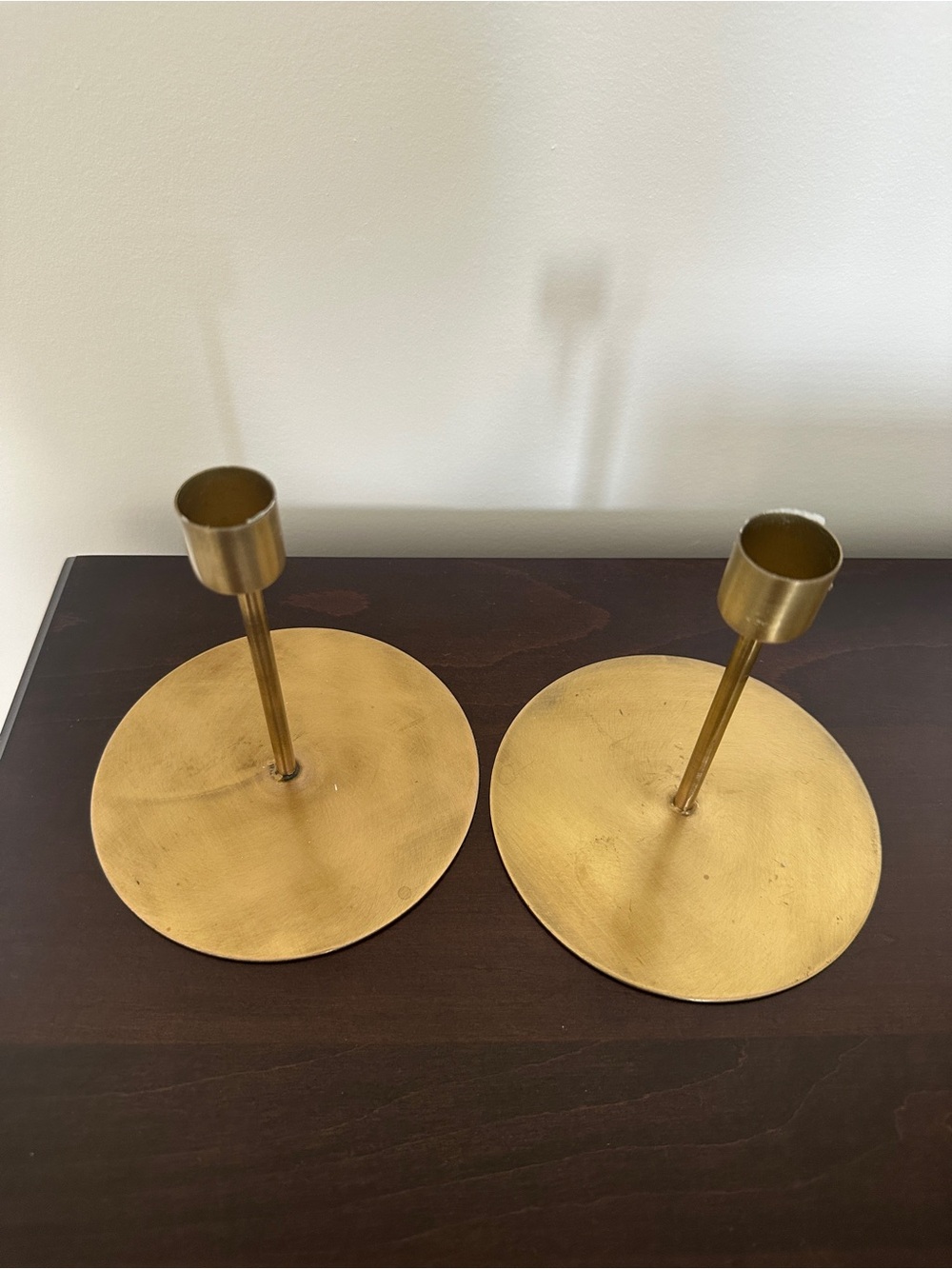 Pair of Gold Candlestick Holders